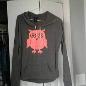 Grey owl hoodie