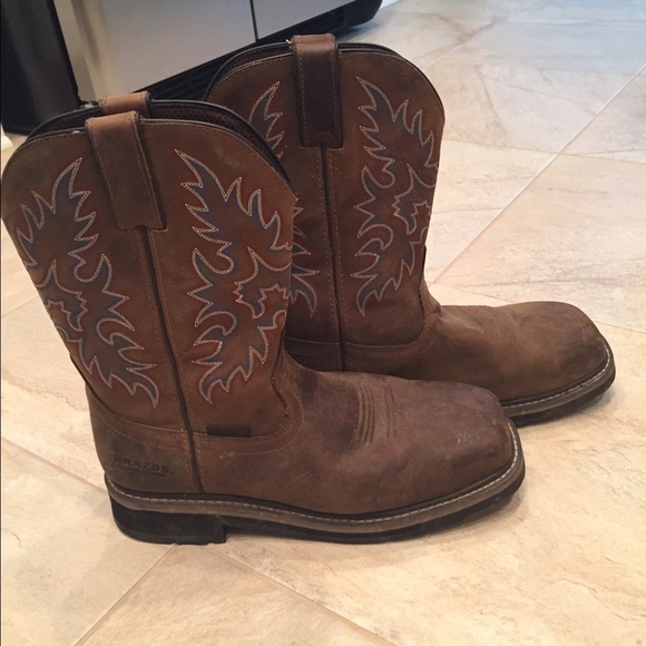 **SOLD** Brazos Steel Toe Mens Boots - Picture 1 of 1