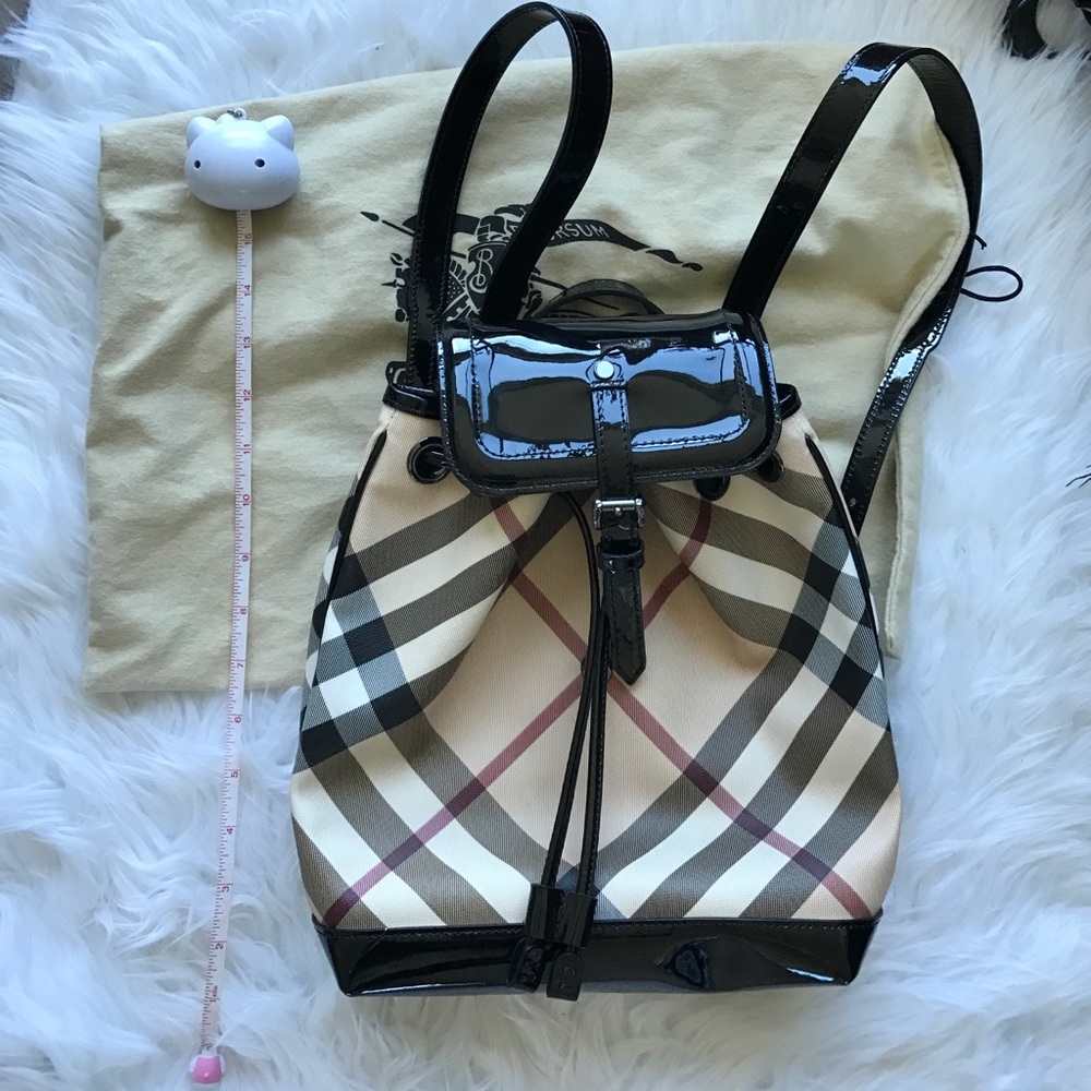Burberry canvas checkered backpack