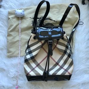 Burberry canvas checkered backpack