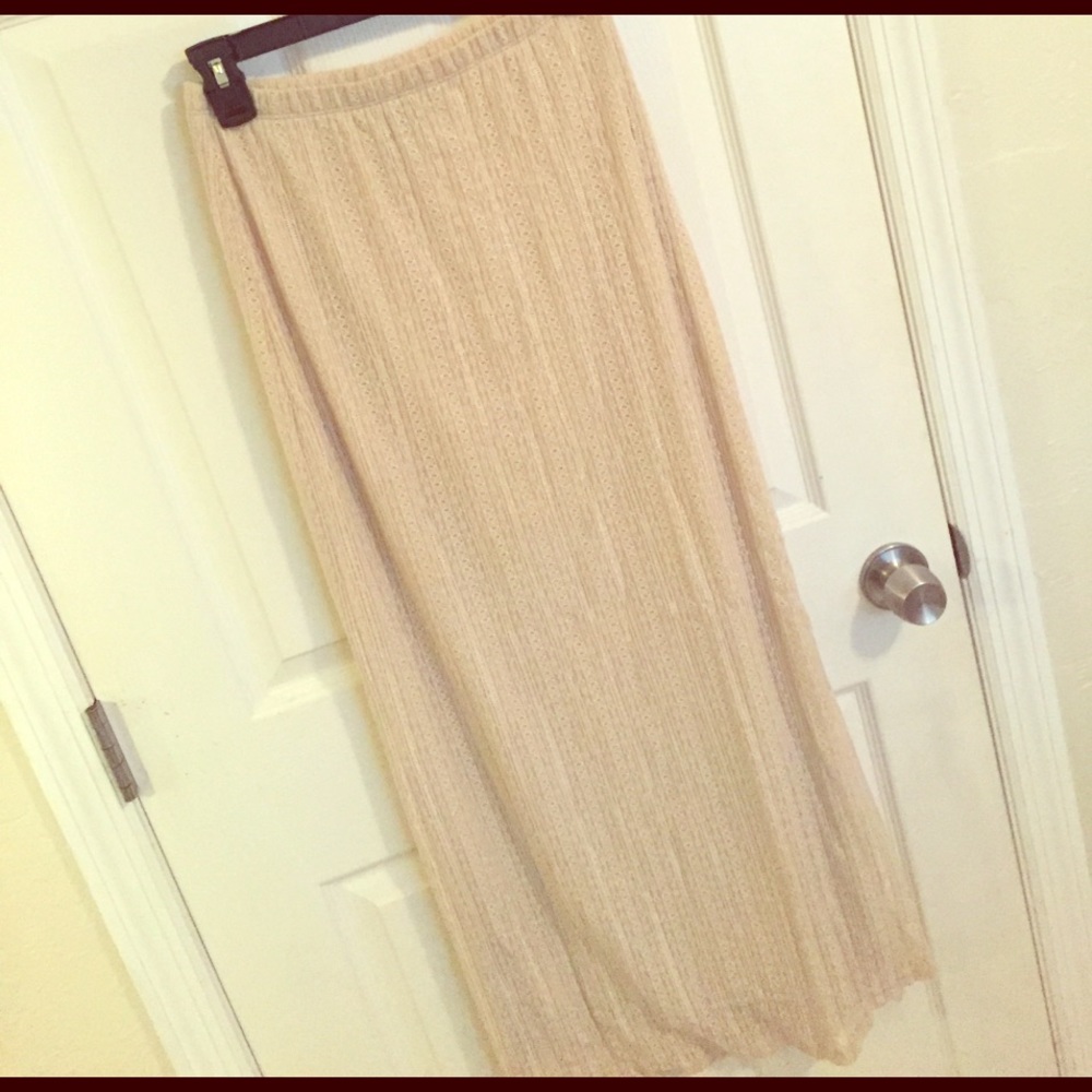 Cream Maxi Skirt