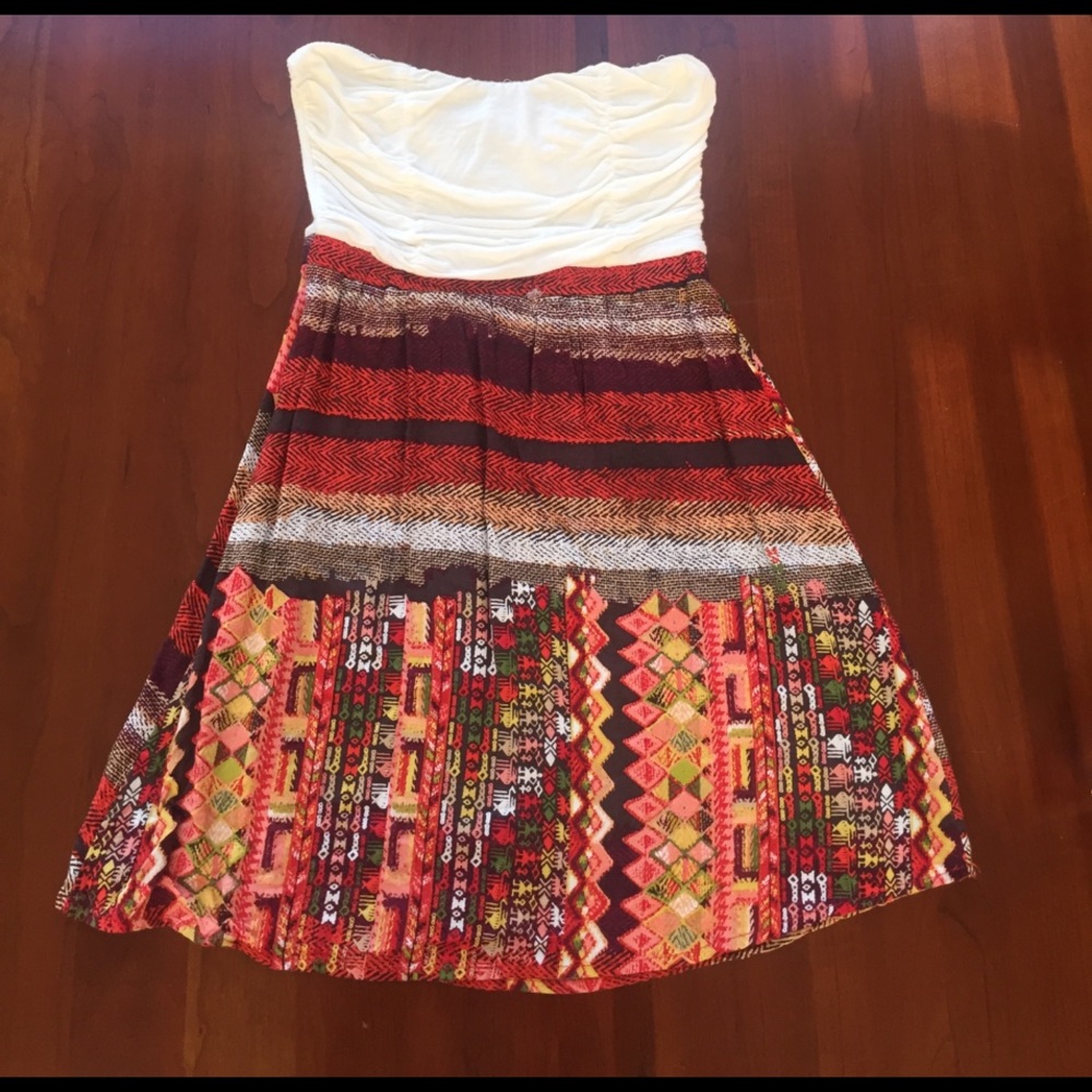 Strapless mini dress