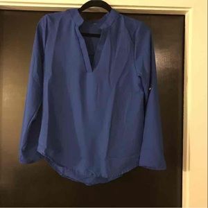 Blue chiffon top