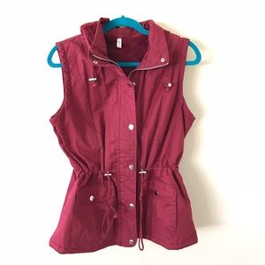 Red Utility Vest - So Chic and Cozy!