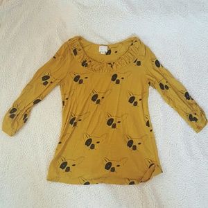 🐕Anthropologie French Bulldog Shirt🐶