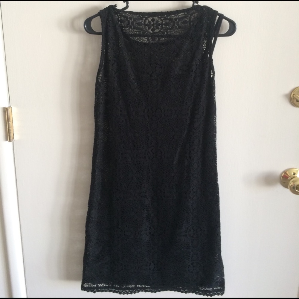 See-through lace dress