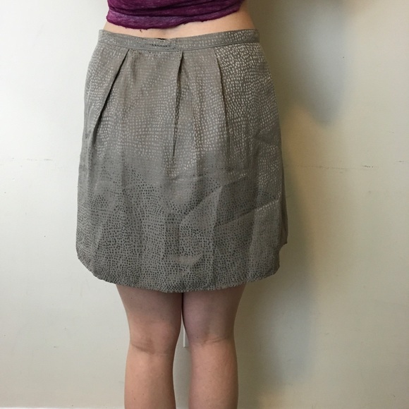 Broadway & Broome Madewell Tan Silk Mini Skirt - Picture 2 of 4