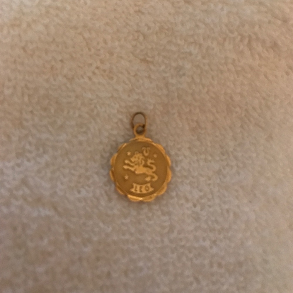 Leo the lion charm 14k gold