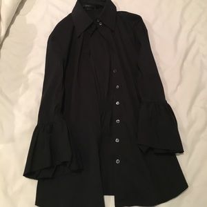 BCBG black button down blouse