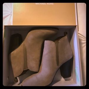 Michael Kors ankle boots.  Tan "Dune" color/Suede