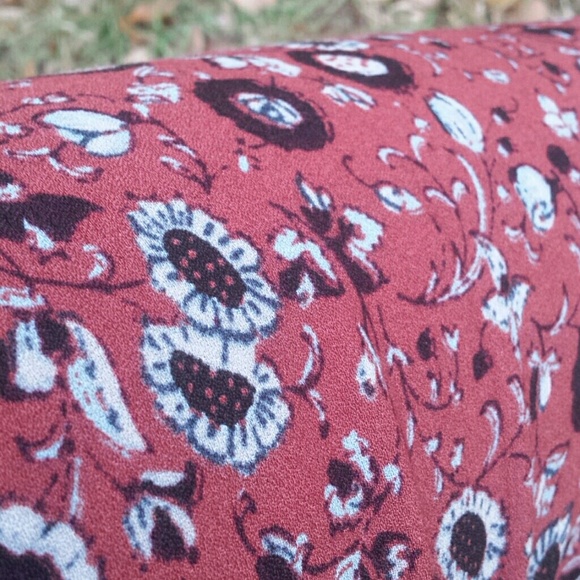 Vintage Free People Jumpsuit Floral Boho Red 6 Retro Romper Hippie - Picture 4 of 5