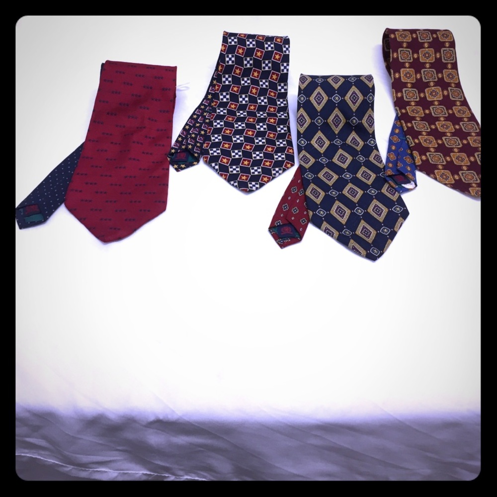 Tommy Hilfiger 100% Silk Ties Lot of 4