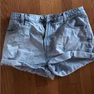 High waisted old fashion denim jeans