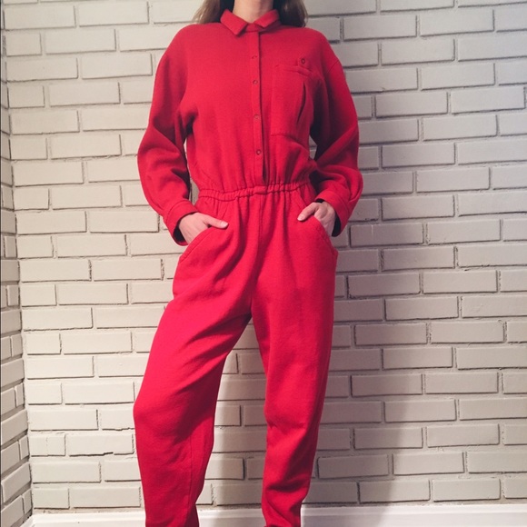 red mechanic jumpsuit