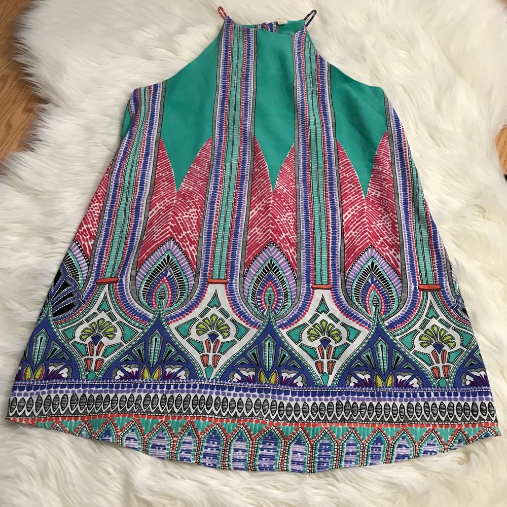 Aztec Tribal Mini Dress By Tyche Size Medium
