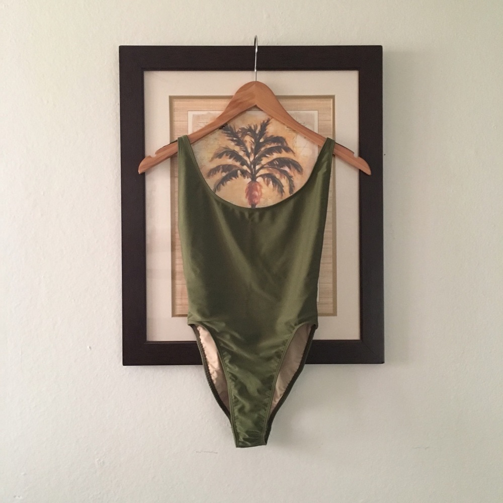 American Apparel Nylon Tricot High Cut Swimsuit