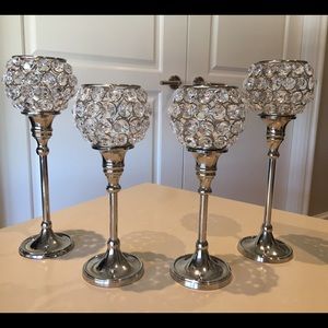 Crystal (beaded) Candle Holders (set of 4)