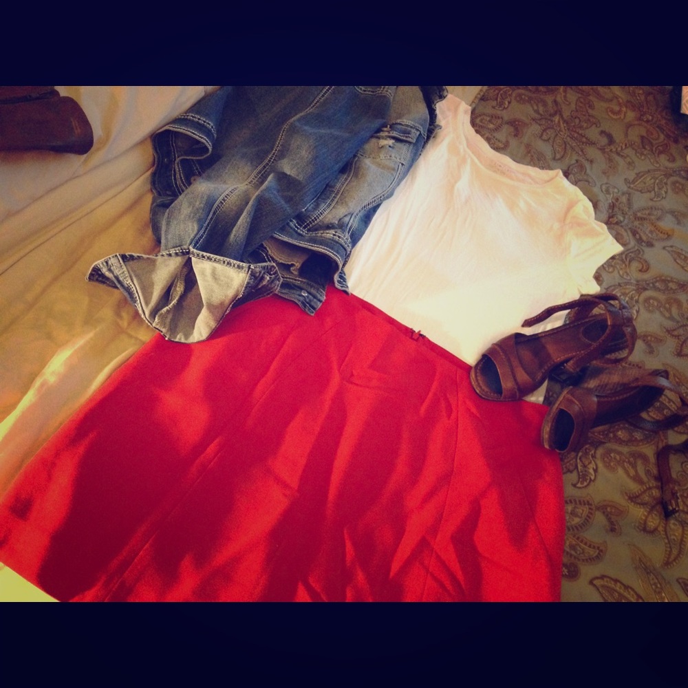 Loft red skirt.