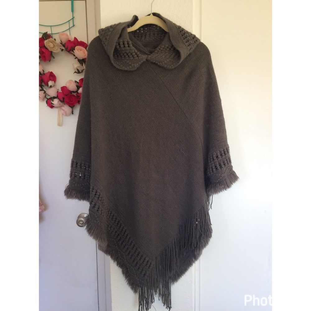 Beautiful grey poncho