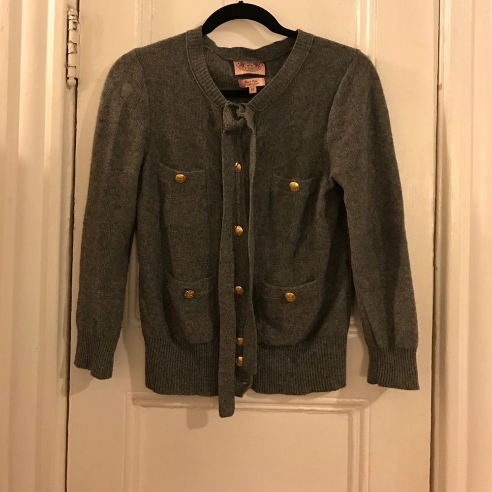 Juicy Couture grey wool-cashmere blend sweater