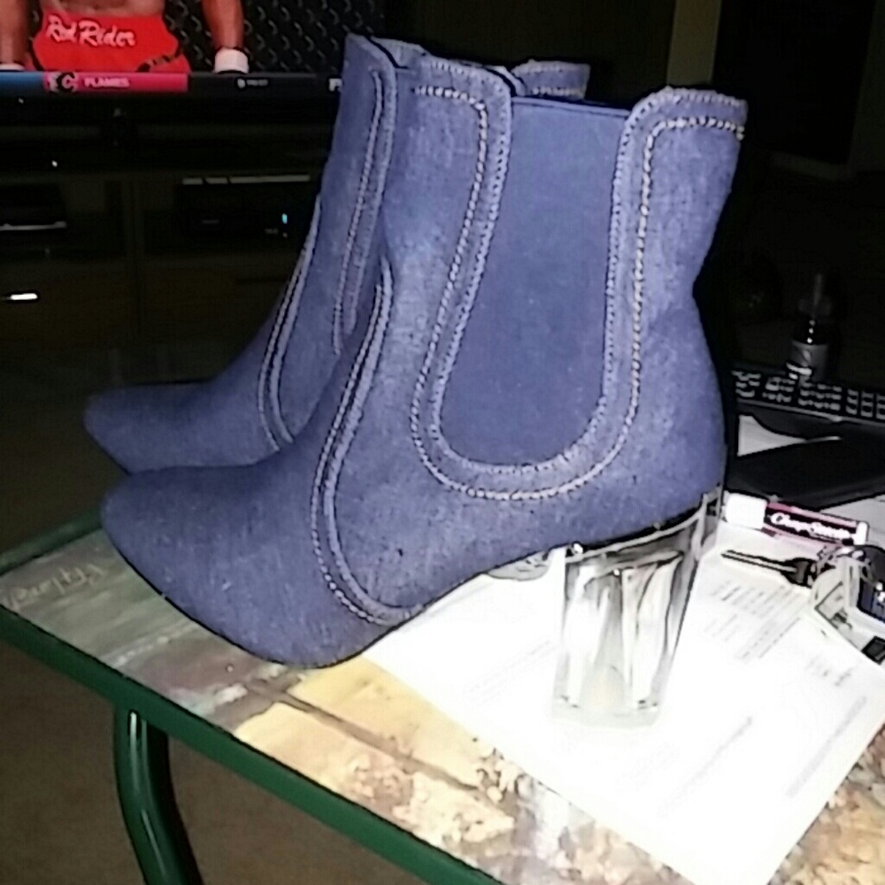 Denim Ankle Boots brand New