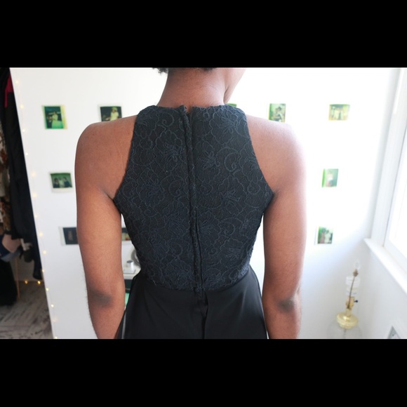 🎉SOLD🎉Black Dress with Sheer Overlay - Picture 4 of 4