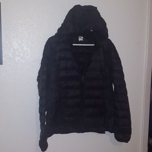 Thin Black Down Feather Jacket