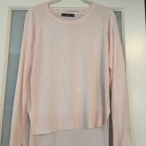 Zara oversized sweater in light pink