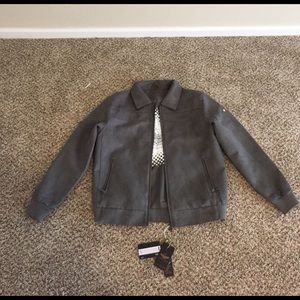 Deer fur bomber jacket