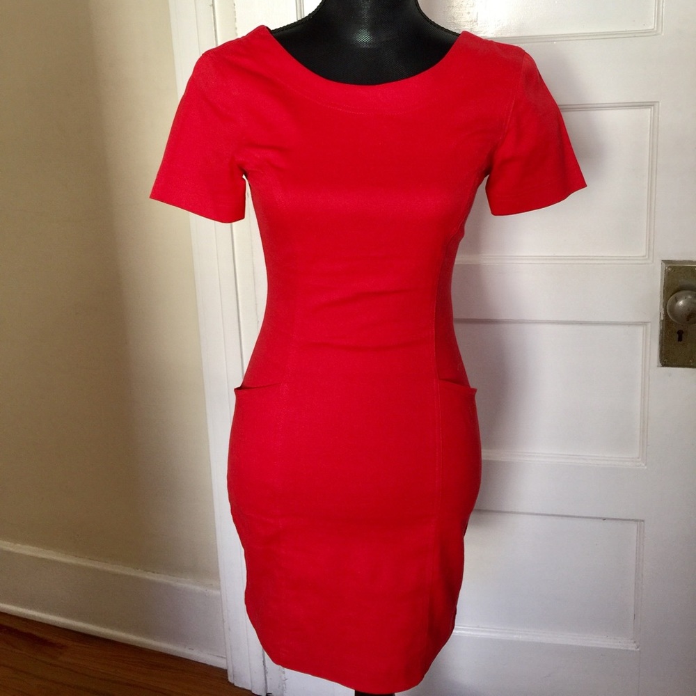 Sexy Red Dress with Short Sleeves