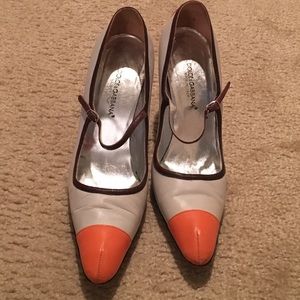 Dolce & Gabbana baby blue and orange heels