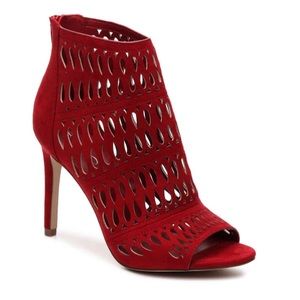 ❗️1 day❗️New Aldo sz 8 red laser cut suede bootie