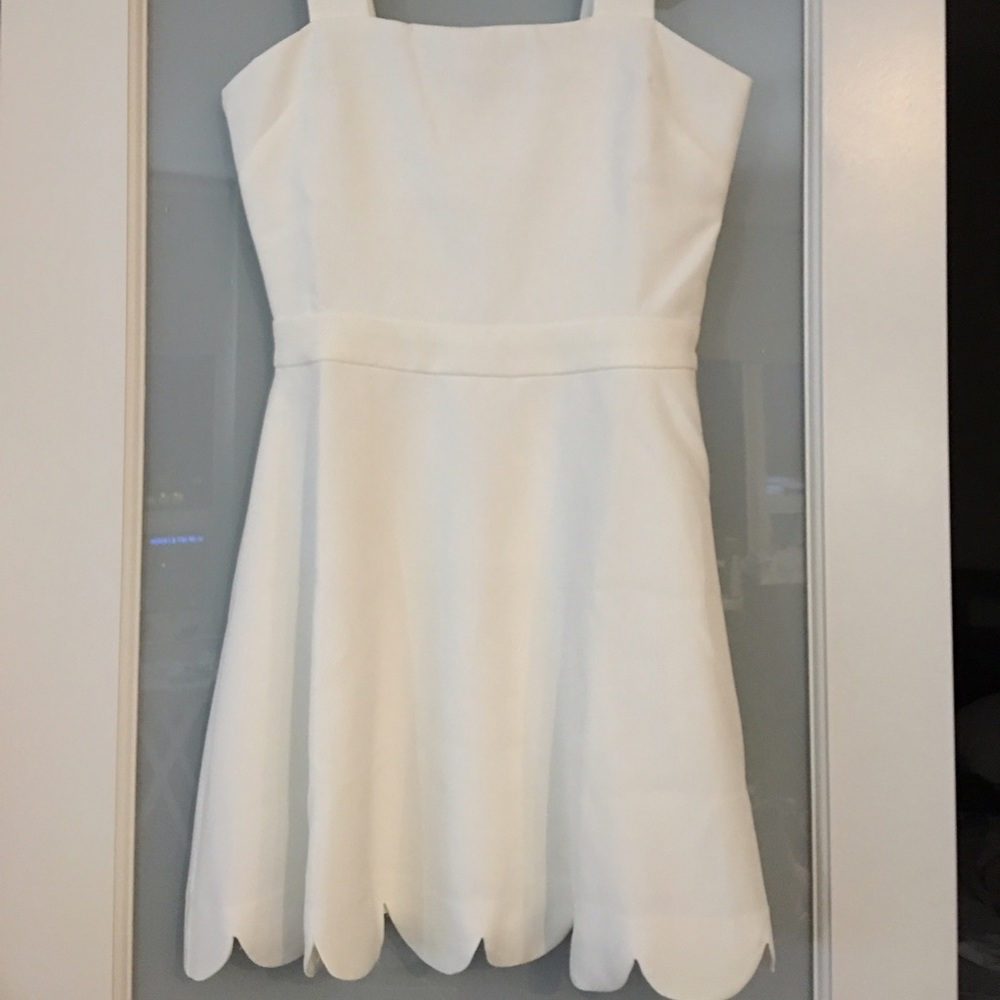 Endless Rose white scalloped dress