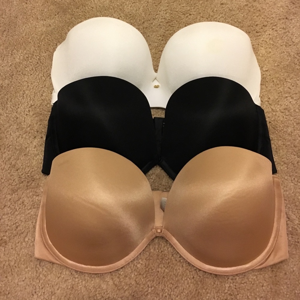 3 strapless VS bras