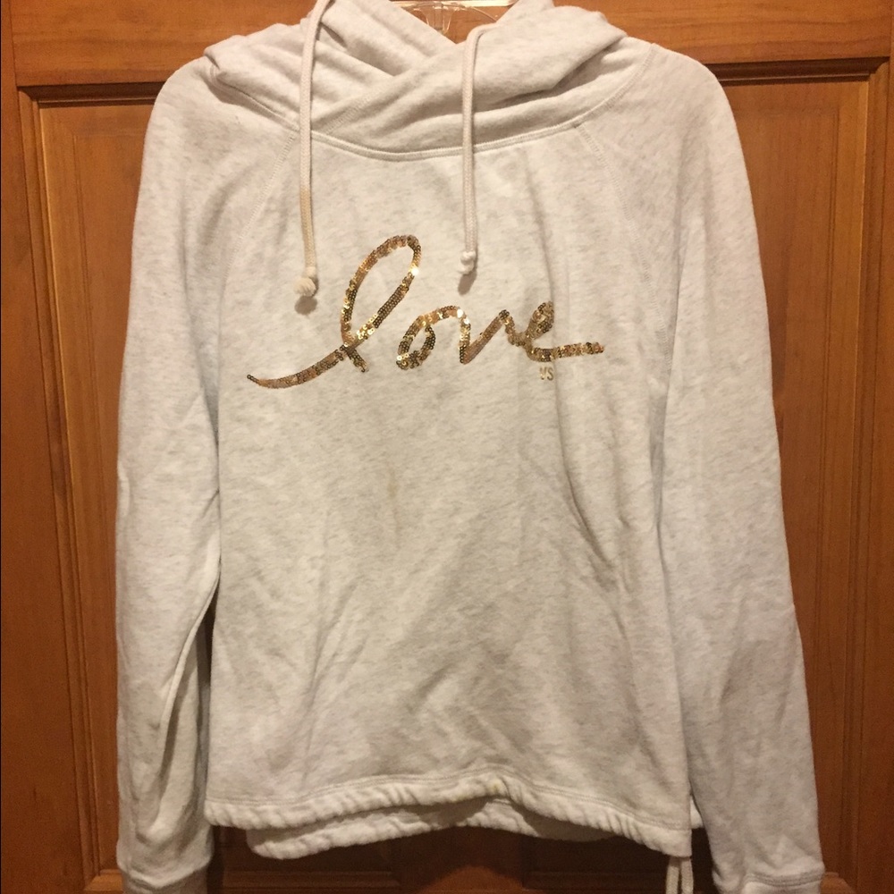 Victoria's Secret sequin love hoody