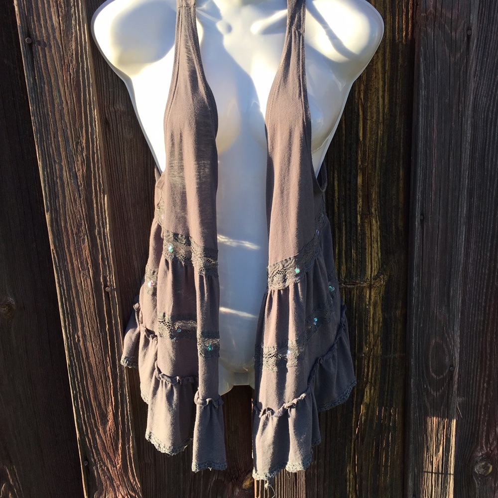 Spoiled gray med. vest!