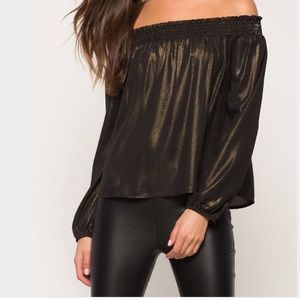 Shimmer off shoulder top