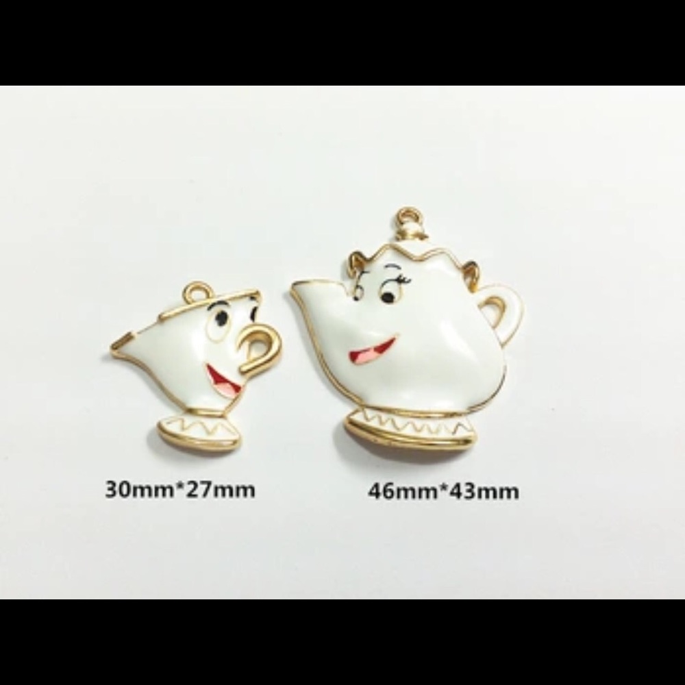 Beauty & the beast:? chip &Mrs. Potts pendants