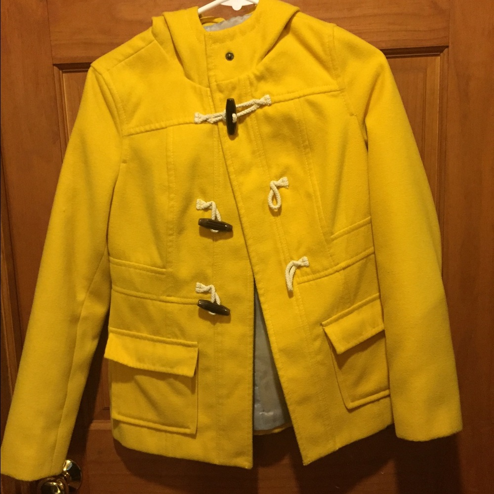 Old navy yellow duffle coat