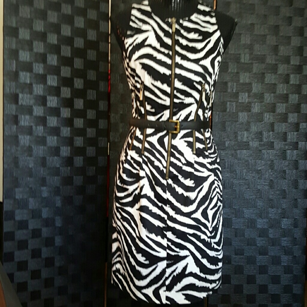 Michael Kors zip front sheath dress