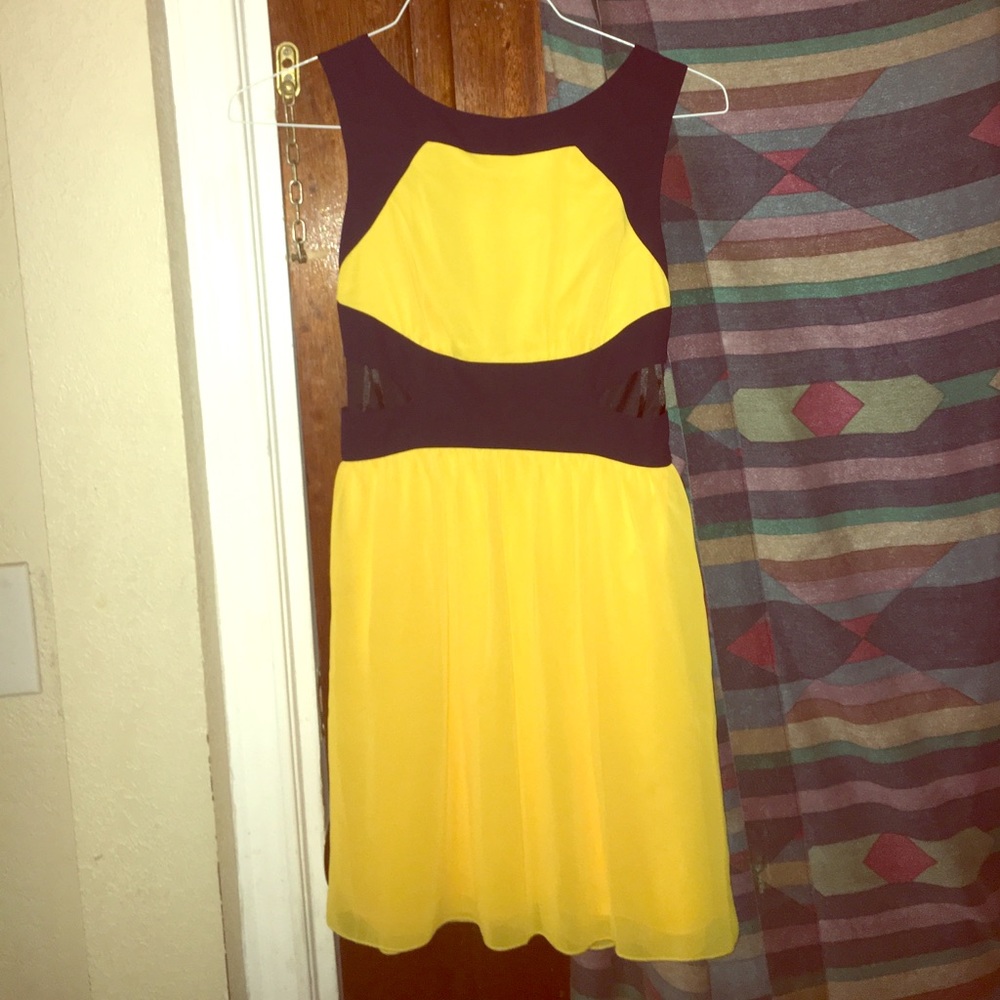 Navy and Yellow dress NWOT