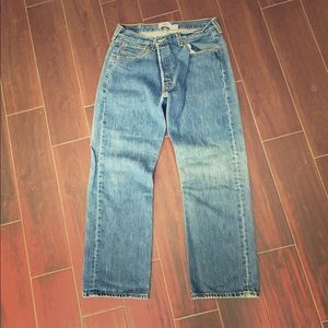 Levi's 501 men's straight leg, 36/29 blue jeans