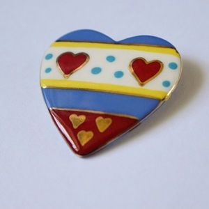 Colorful Heart Brooch