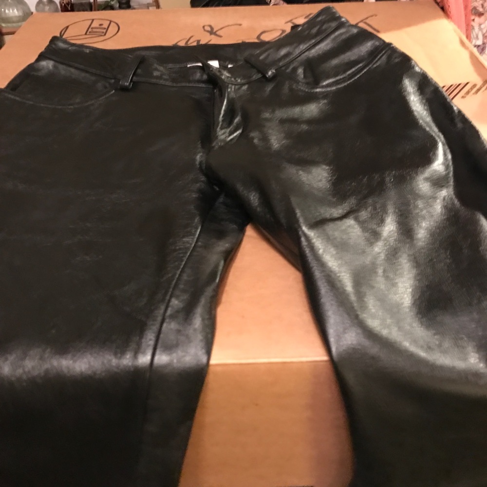 Leather riding pants