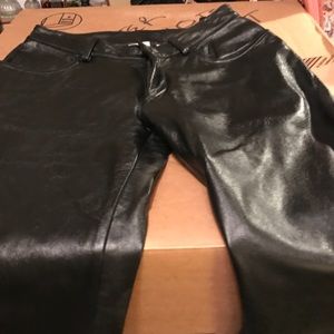 Leather riding pants