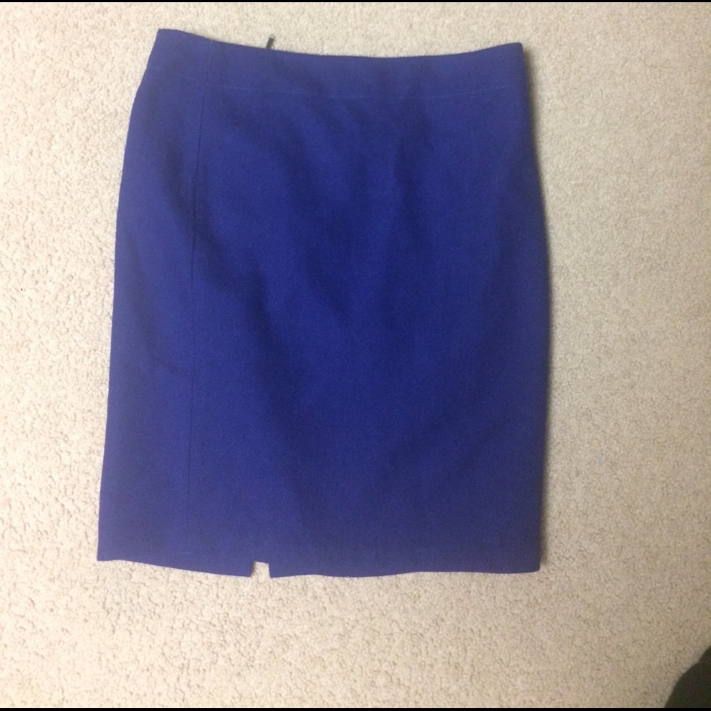 Navy knee length skirt