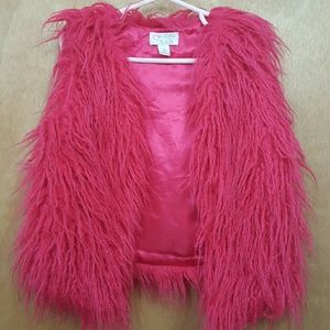 Girls Hot Pink Trendy Vest Size 5/6.