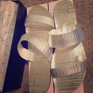 Dolce Vita Silver Leather JAZ Sandals