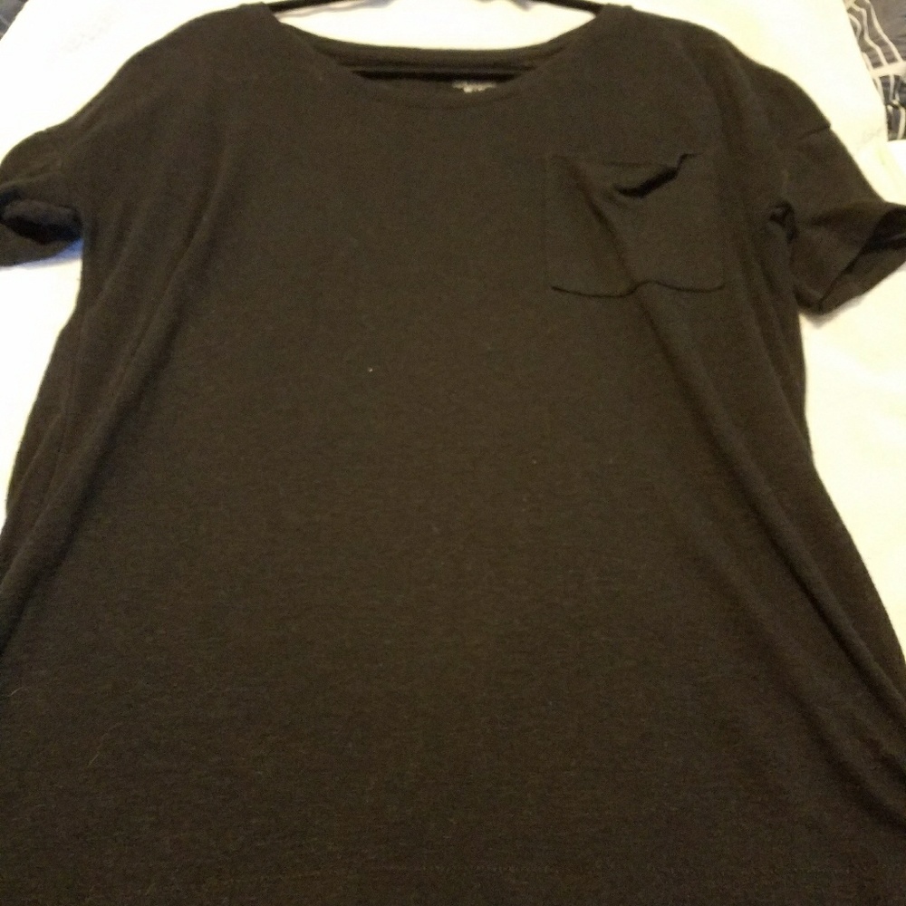 Old Navy Linen Boyfriend tee Black