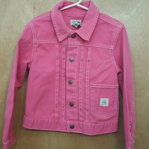 Girls Ralph Lauren Pink Denim Jacket Size 6
